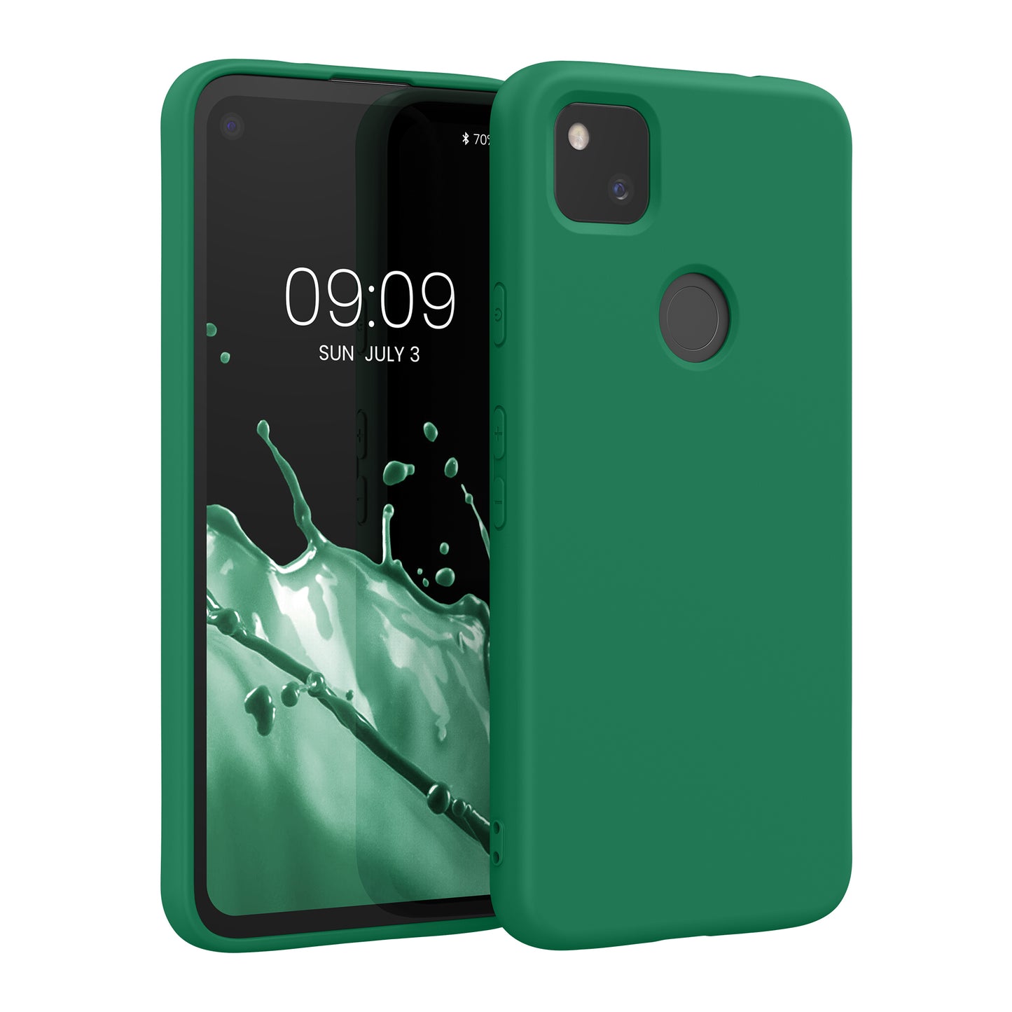kwmobile Case Compatible with Google Pixel 4a Case Rubberized Silicone Phone Case Protective Cover for Wireless Charging Case