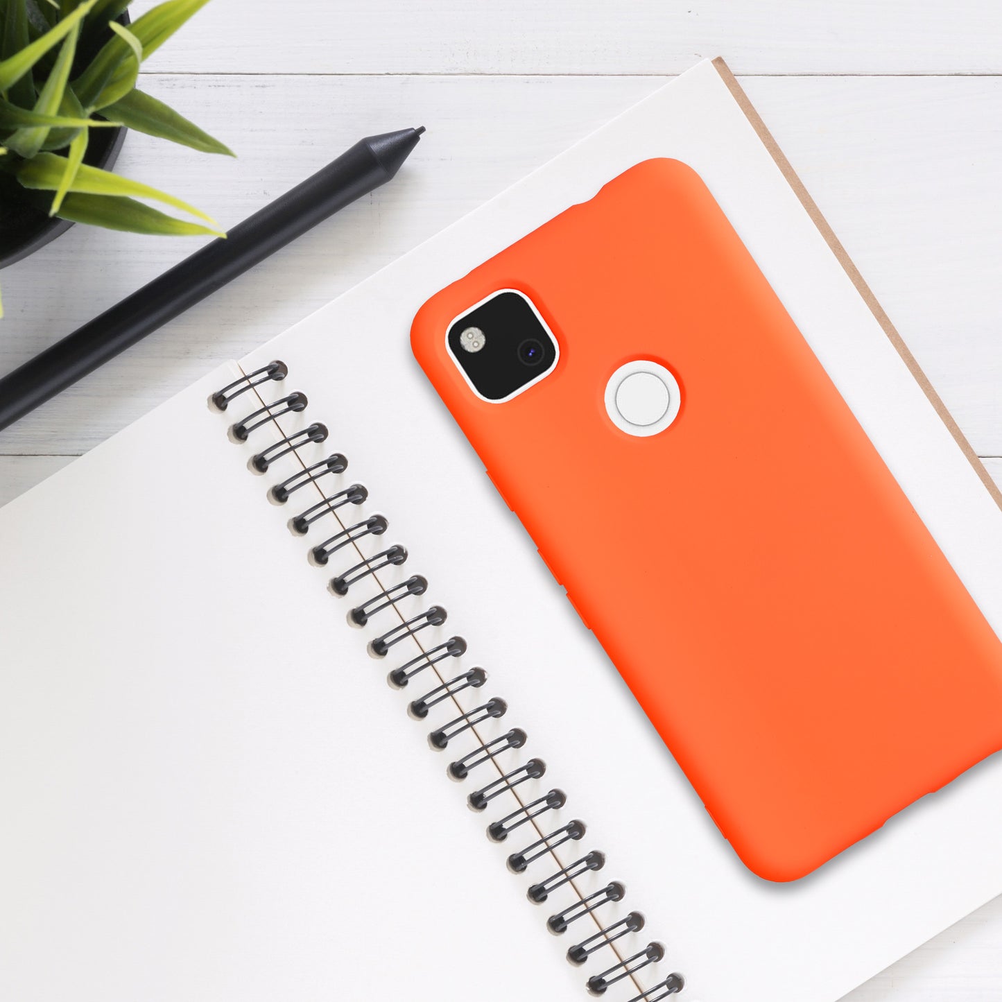 kwmobile Case Compatible with Google Pixel 4a Case Rubberized Silicone Phone Case Protective Cover for Wireless Charging Case