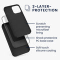 kwmobile Phone Case for iPhone 12 Case / iPhone 12 Pro Case - Silicone Phone Cover - Soft Finish - Wireless Charging