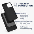 kwmobile Phone Case for iPhone 12 Pro Max - Silicone Cover - Wireless Charging
