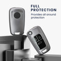 kwmobile Car Key Cover Compatible with Opel 3-Button Flip Car Key - Silicone Protective Cover
