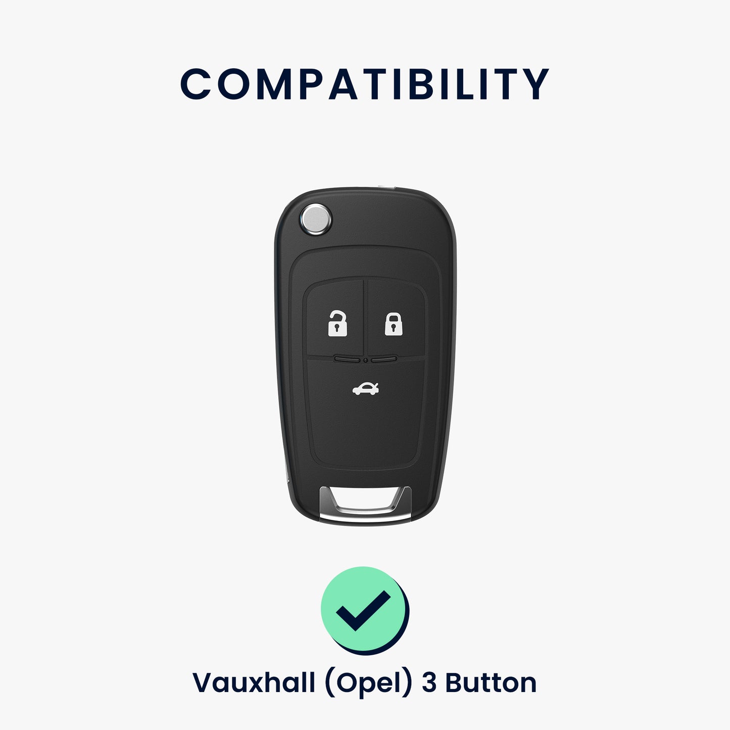 kwmobile Car Key Cover Compatible with Opel 3-Button Flip Car Key - Silicone Protective Cover