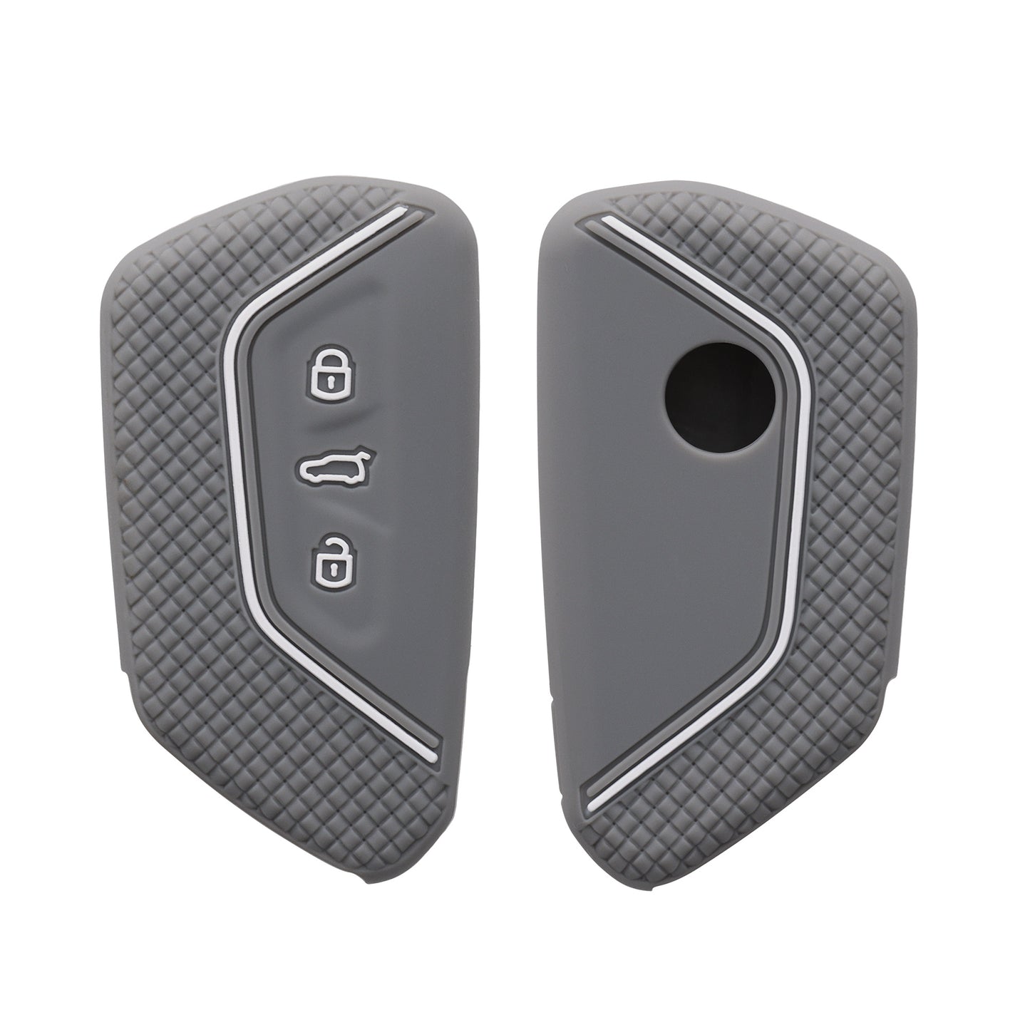kwmobile Car Key Protection Case Compatible with VW Golf 8 3-Button Car Key Fob Cover