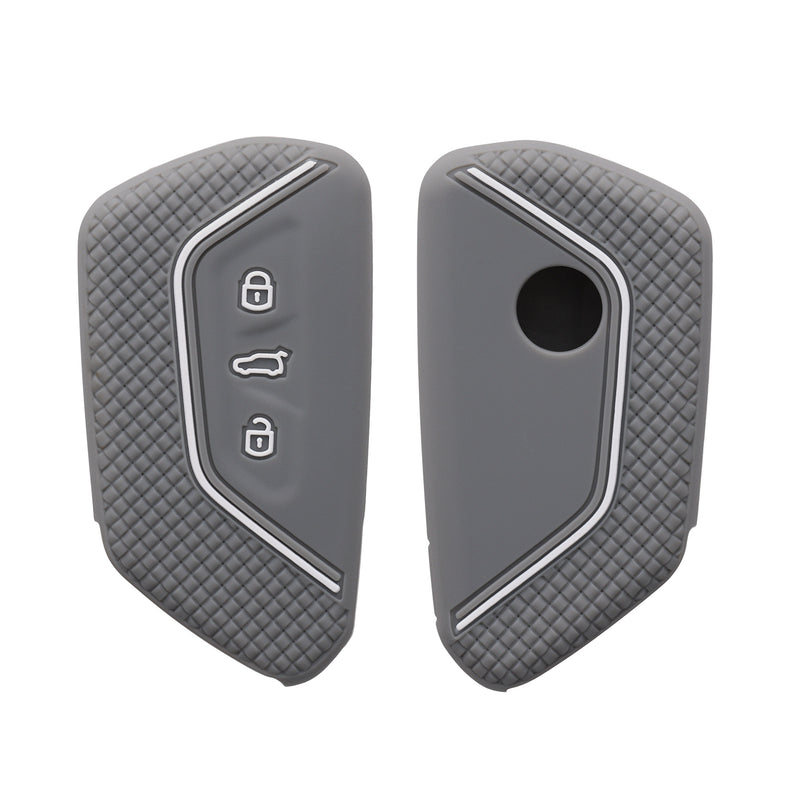 kwmobile Car Key Protection Case Compatible with VW Golf 8 3-Button Car Key Fob Cover