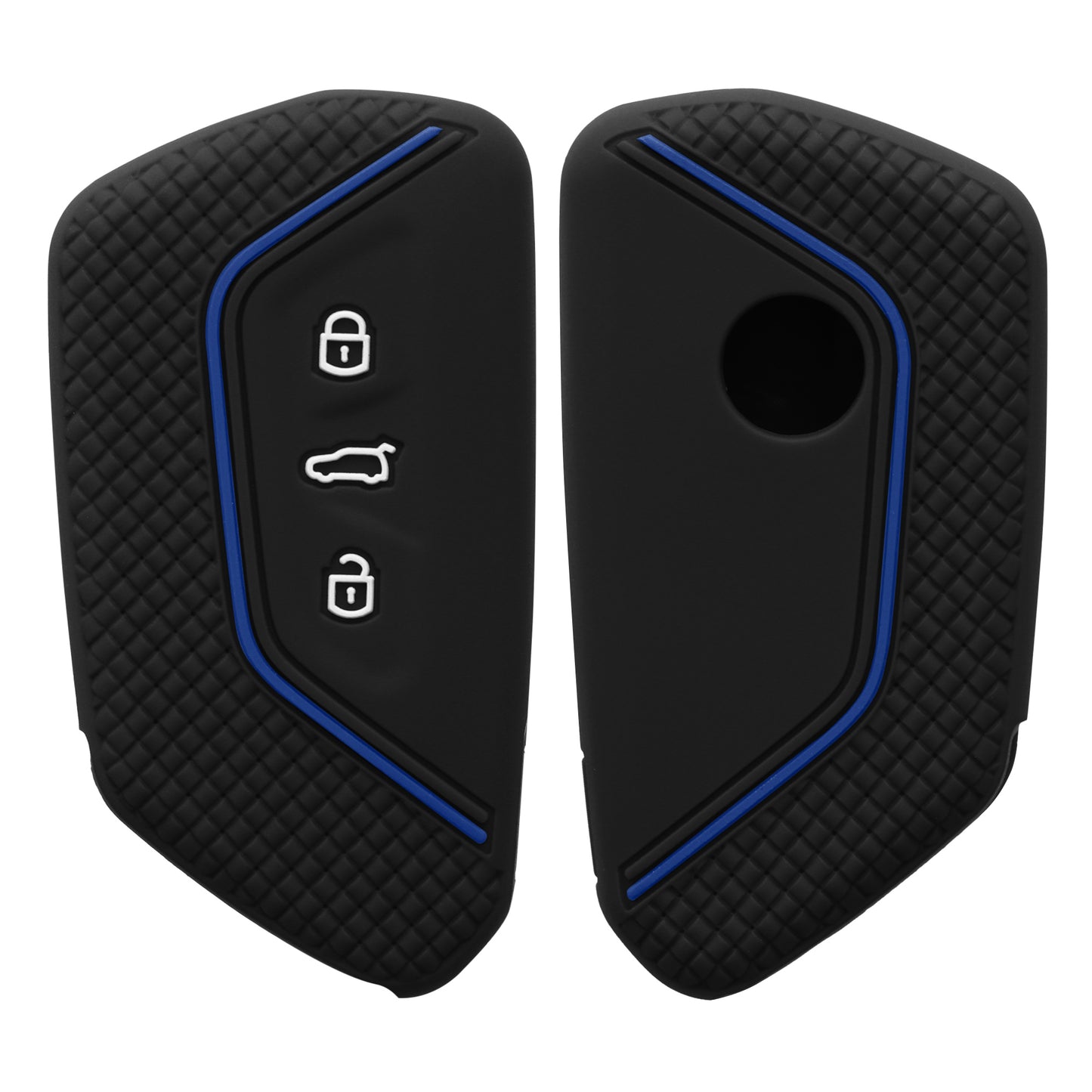 kwmobile Car Key Protection Case Compatible with VW Golf 8 3-Button Car Key Fob Cover