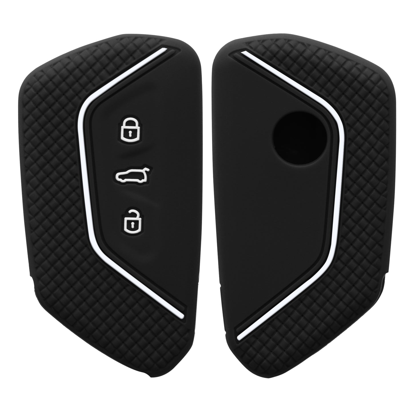 kwmobile Car Key Protection Case Compatible with VW Golf 8 3-Button Car Key Fob Cover