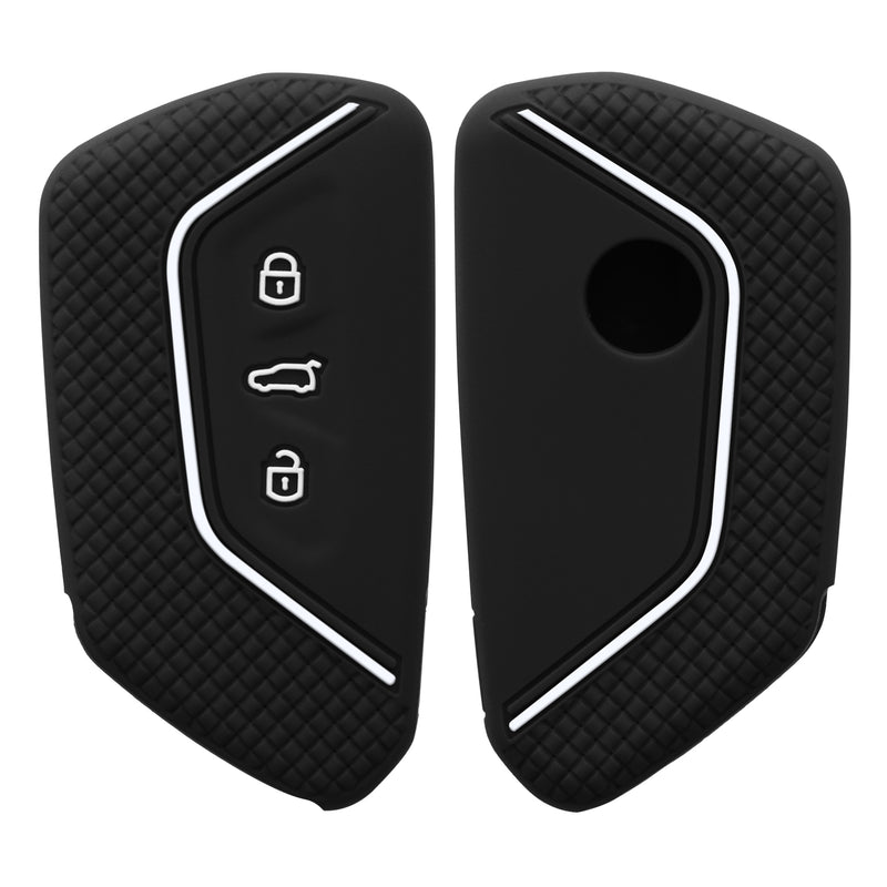 kwmobile Car Key Protection Case Compatible with VW Golf 8 3-Button Car Key Fob Cover