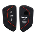 kwmobile Car Key Cover Compatible with VW Golf 8 3-Button Car Key - Key Fob Cover Don't Touch My Key