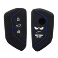 kwmobile Car Key Cover Compatible with VW Golf 8 3-Button Car Key - Key Fob Cover Don't Touch My Key