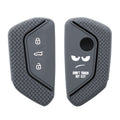 kwmobile Car Key Cover Compatible with VW Golf 8 3-Button Car Key - Key Fob Cover Don't Touch My Key
