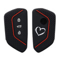 kwmobile Car Key Cover Compatible with VW Golf 8 3-Button Car Key - Key Fob Cover Don't Touch My Key