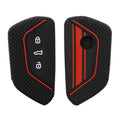 kwmobile Car Key Cover Compatible with VW Golf 8 3-Button Car Key - Key Fob Cover Don't Touch My Key