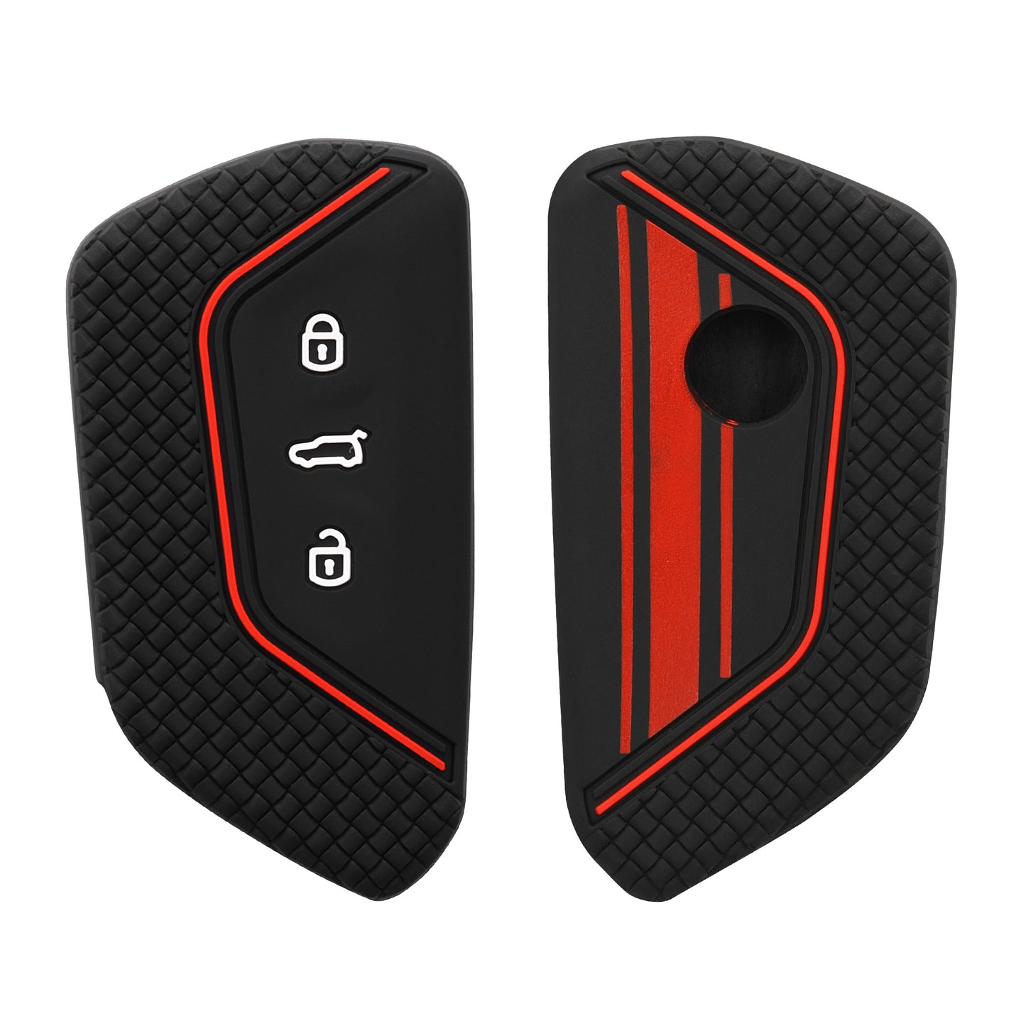 kwmobile Car Key Cover Compatible with VW Golf 8 3-Button Car Key - Key Fob Cover Don't Touch My Key