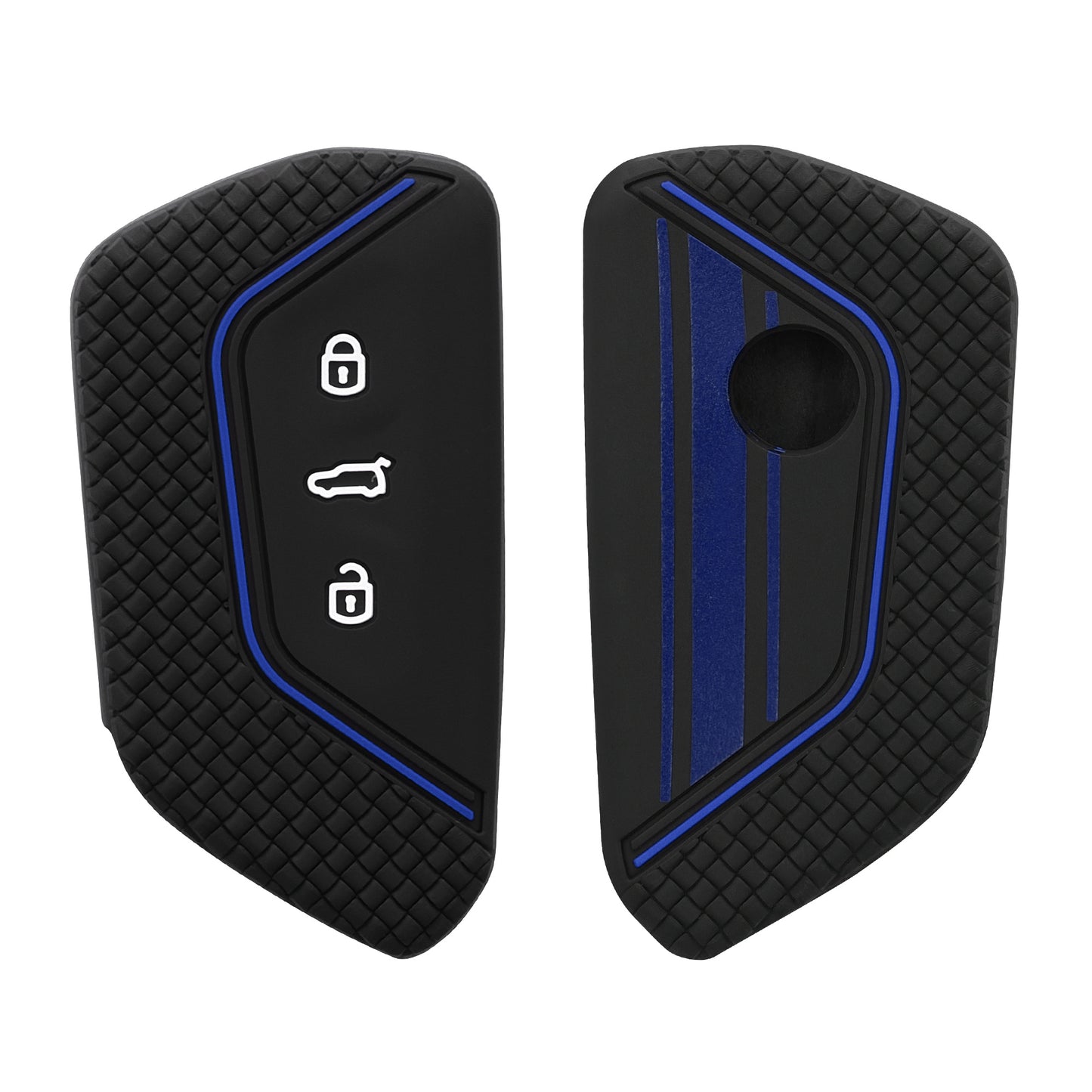 kwmobile Car Key Cover Compatible with VW Golf 8 3-Button Car Key - Key Fob Cover Don't Touch My Key