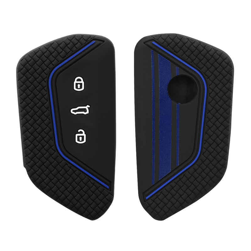 kwmobile Car Key Cover Compatible with VW Golf 8 3-Button Car Key - Key Fob Cover Don't Touch My Key