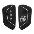 kwmobile Car Key Cover Compatible with VW Golf 8 3-Button Car Key - Key Fob Cover Don't Touch My Key