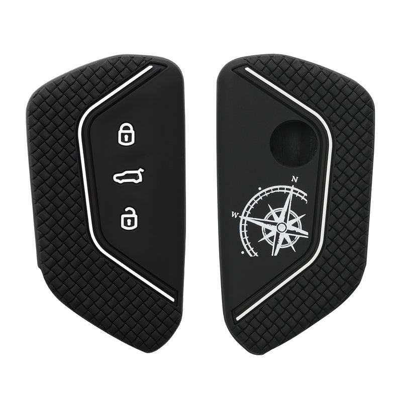 kwmobile Car Key Cover Compatible with VW Golf 8 3-Button Car Key - Key Fob Cover Don't Touch My Key