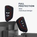 kwmobile Car Key Cover Compatible with VW Golf 8 3-Button Car Key - Key Fob Cover Don't Touch My Key