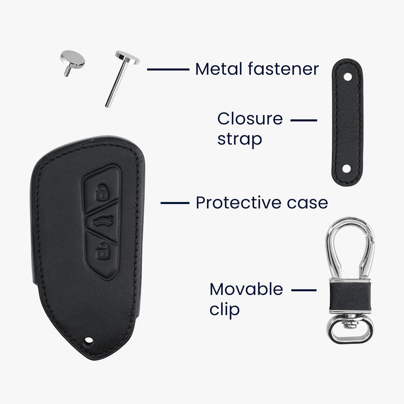 kwmobile Car Key Cover Compatible with VW Golf 8 3-Button Car Key - Key Fob Cover