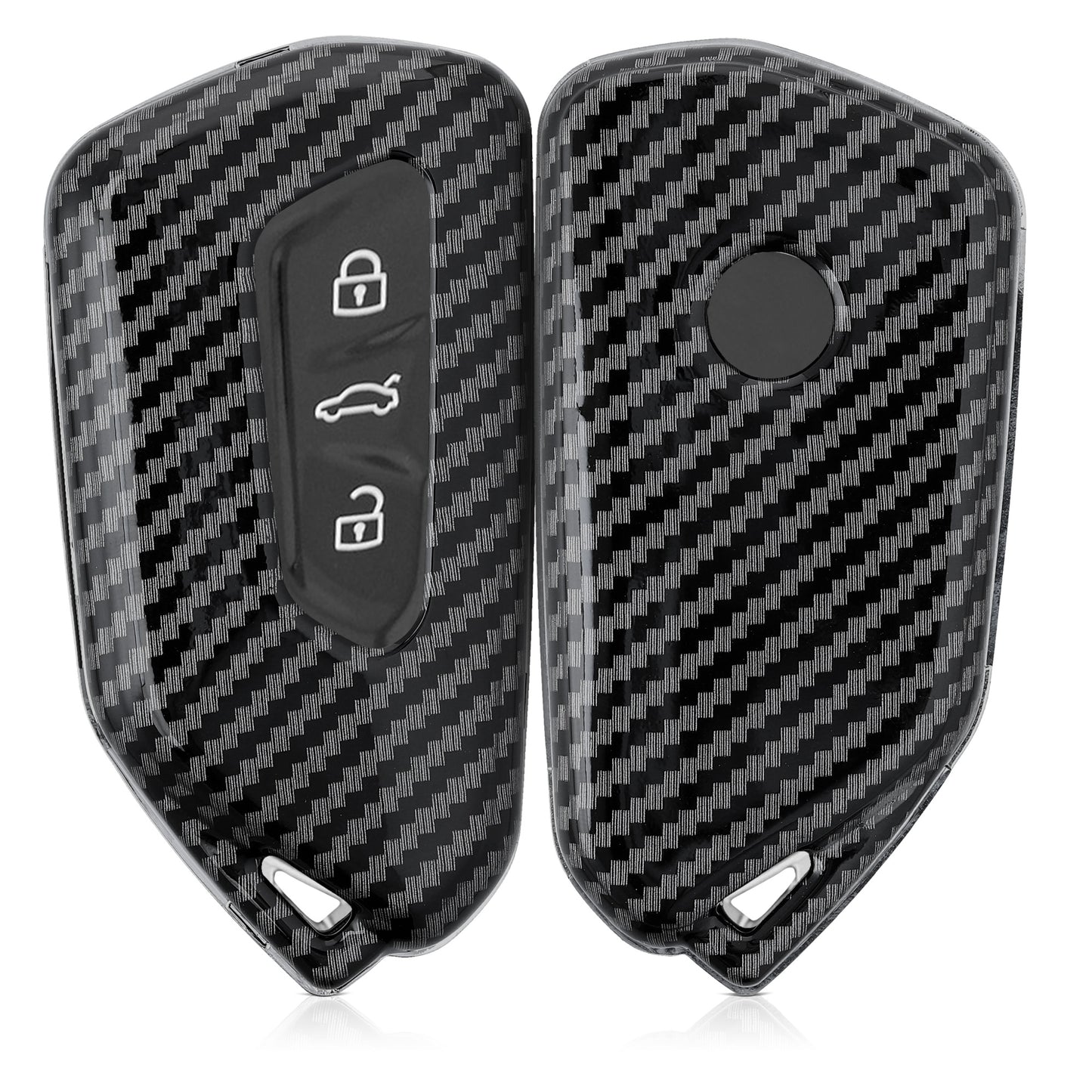 kwmobile Car Key Cover Compatible with VW Golf 8 3-Button Car Key Hard Case Protective Key Fob Cover