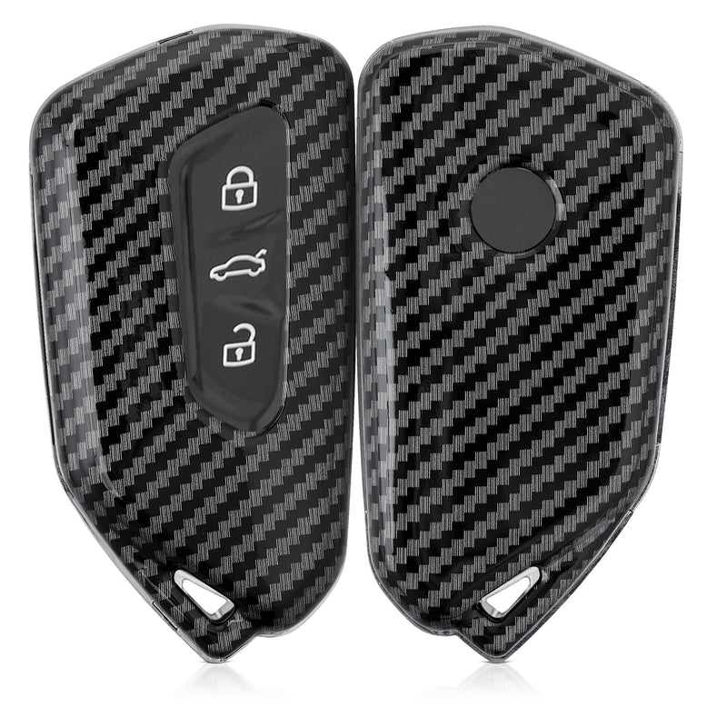 kwmobile Car Key Cover Compatible with VW Golf 8 3-Button Car Key Hard Case Protective Key Fob Cover