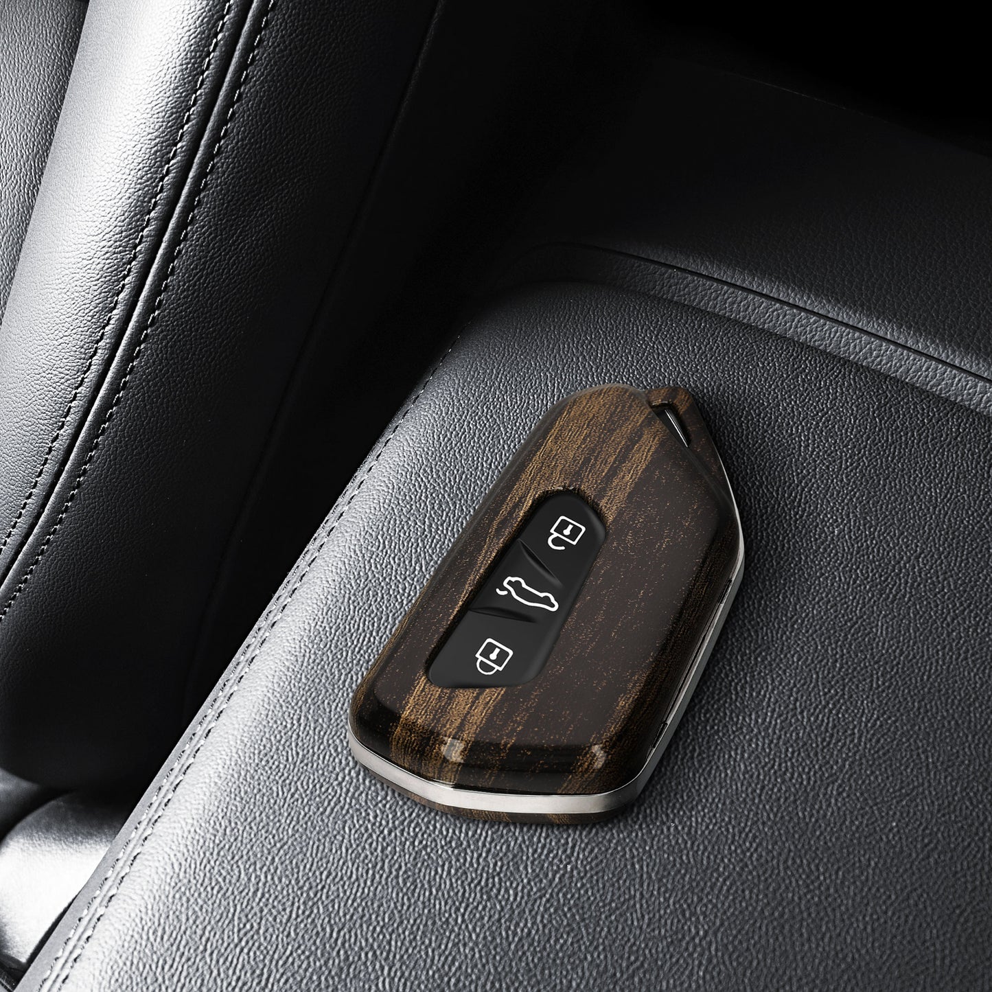kwmobile Car Key Cover Compatible with VW Golf 8 3-Button Car Key Hard Case Protective Key Fob Cover