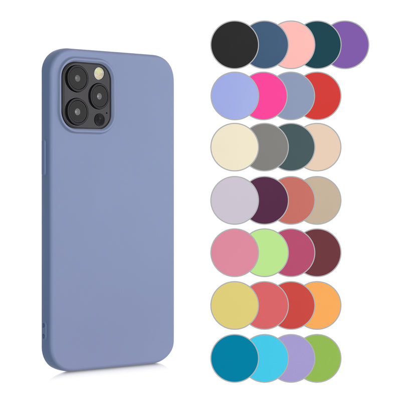 kwmobile Hülle kompatibel mit Apple iPhone 12 Pro Max Hülle - gummierte TPU Silikon Handyhülle - Schutzhülle für kabelloses Laden - Case in Neon Pink Neon Pink  