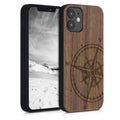 kwmobile Case Compatible with Apple iPhone 12 mini Case Phone Cover TPU Cell Phone Cover Compass Vintage