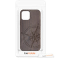 kwmobile Case Compatible with Apple iPhone 12 / iPhone 12 Pro Case - Phone Cover - TPU Phone Case Compass Vintage