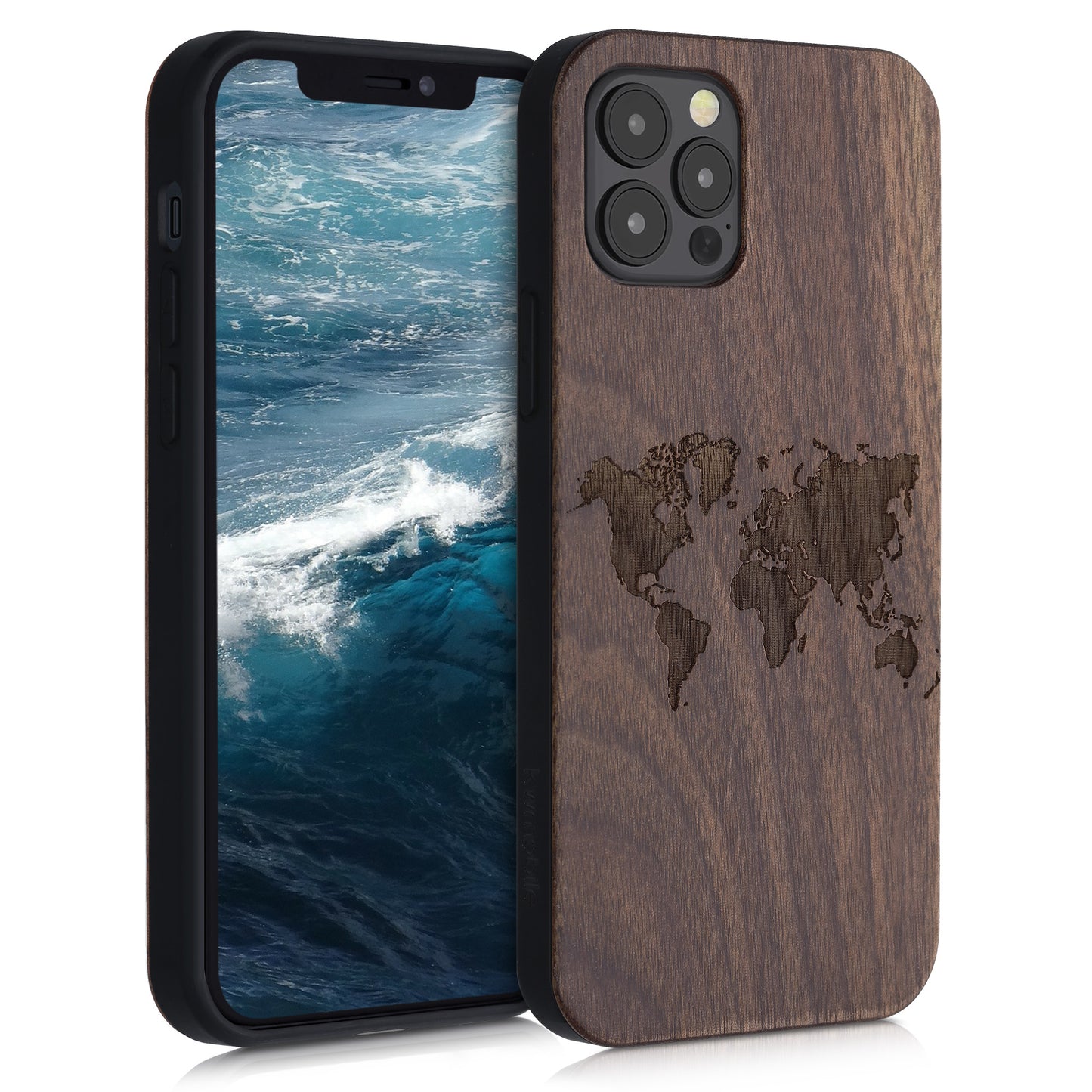 kwmobile Case Compatible with Apple iPhone 12 / iPhone 12 Pro Case - Phone Cover - TPU Phone Case Compass Vintage