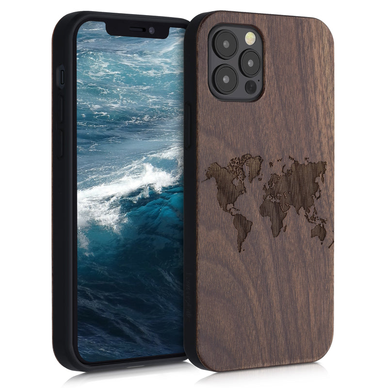 kwmobile Case Compatible with Apple iPhone 12 / iPhone 12 Pro Case - Phone Cover - TPU Phone Case Compass Vintage