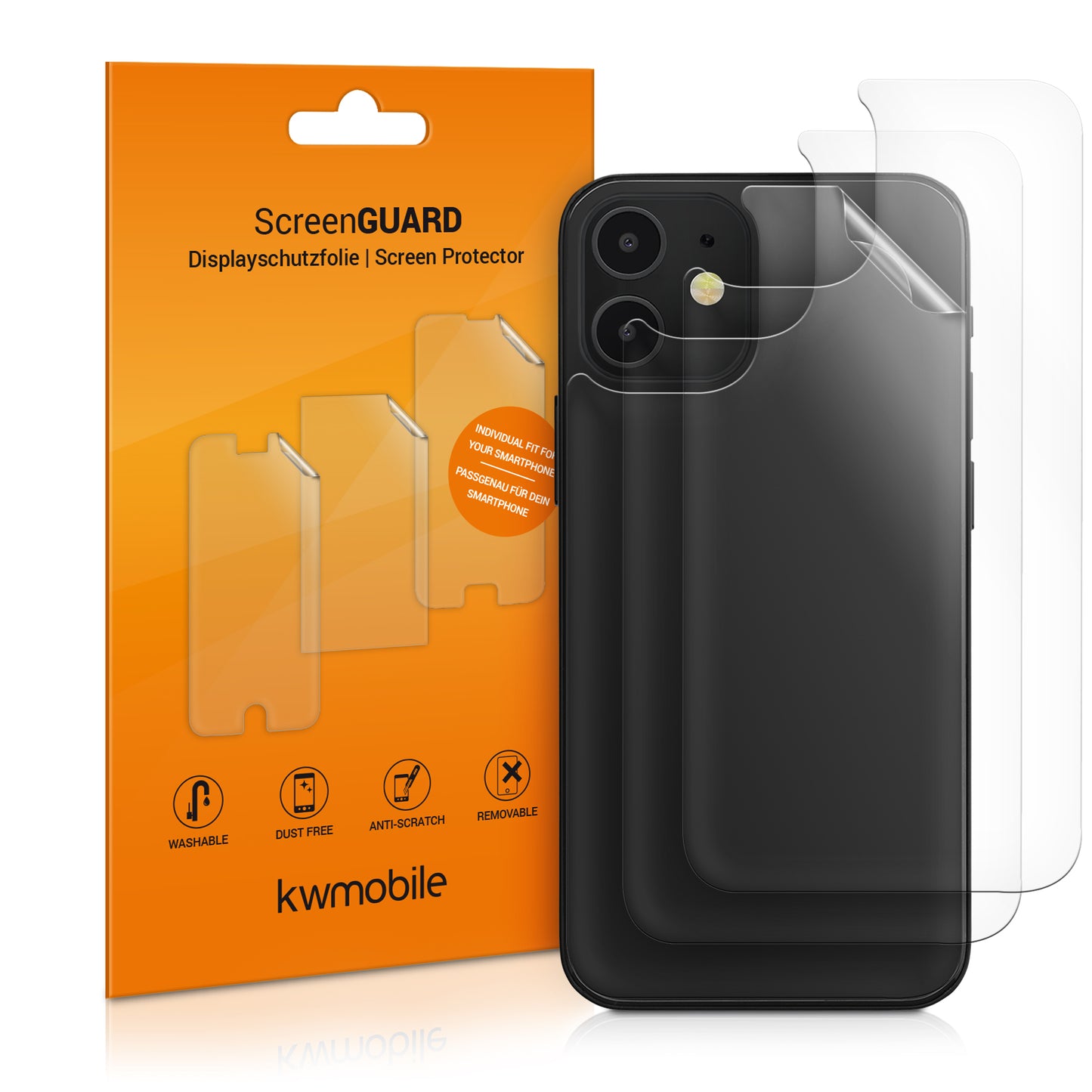 Back Protector Film compatible with Apple iPhone 12 mini