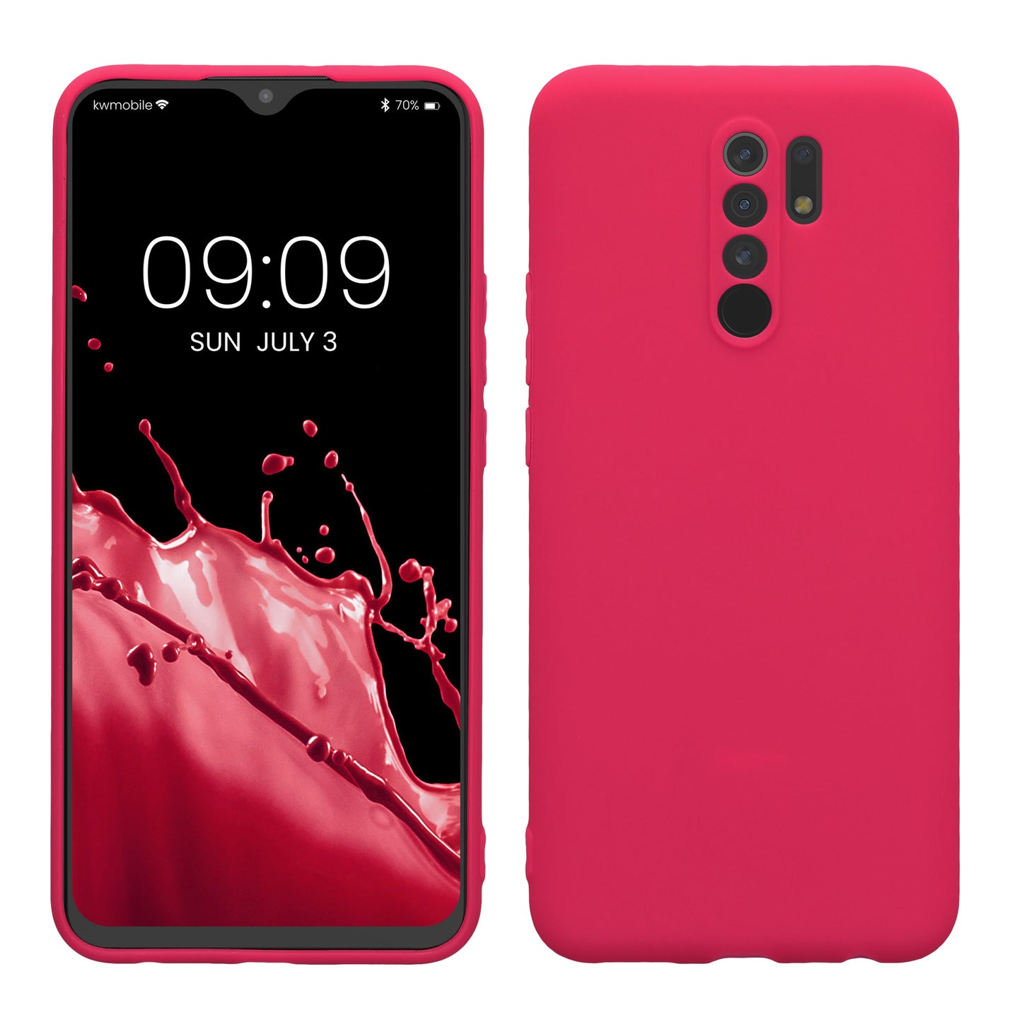 kwmobile Phone Case for Xiaomi Redmi 9 - Soft Phone Silicone Case - Protective Cover