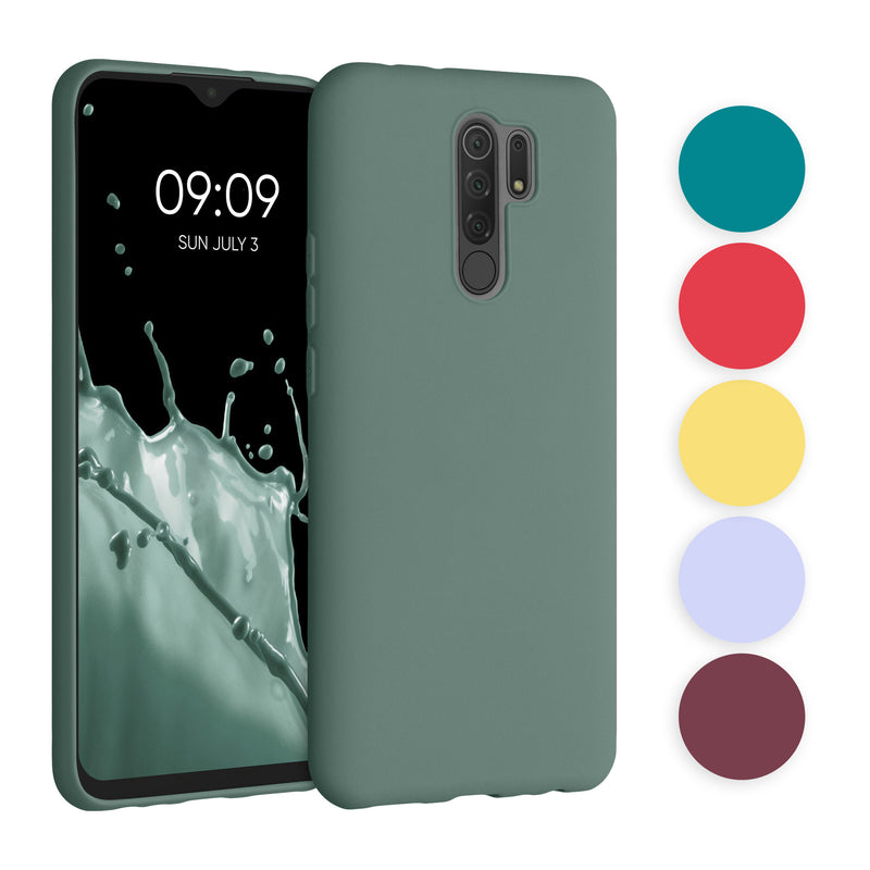 kwmobile Handyhülle kompatibel mit Xiaomi Redmi 9 Hülle - Handy Case aus weichem Silikon in Bordeaux Violett Bordeaux Violett  