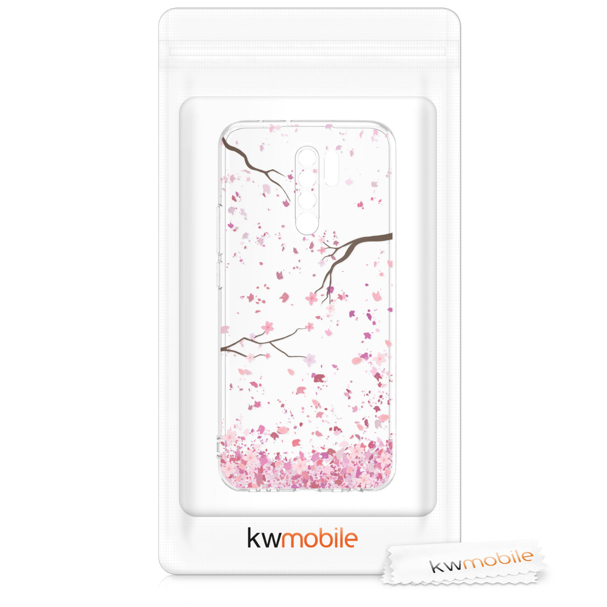 kwmobile Case Compatible with Xiaomi Redmi 9 - Transparent Silicone Cover