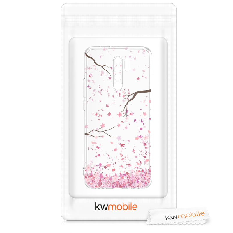 kwmobile Case Compatible with Xiaomi Redmi 9 - Transparent Silicone Cover