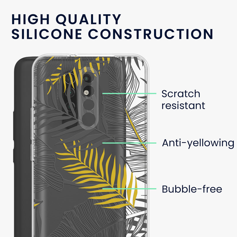 kwmobile Case Compatible with Xiaomi Redmi 9 - Transparent Silicone Cover