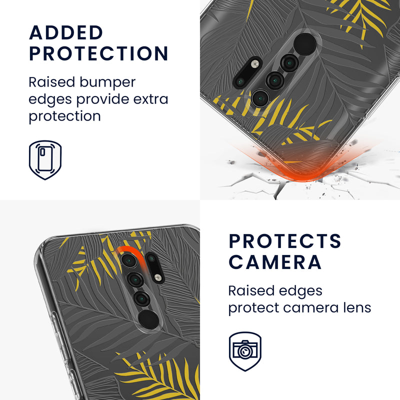 kwmobile Case Compatible with Xiaomi Redmi 9 - Transparent Silicone Cover