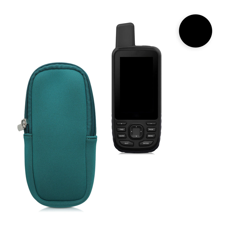 kwmobile Tasche kompatibel mit Garmin GPSMAP 66s / 66st / 66i - GPS Handgerät Neopren Hülle - Schutzcover Navi Schwarz Schwarz  