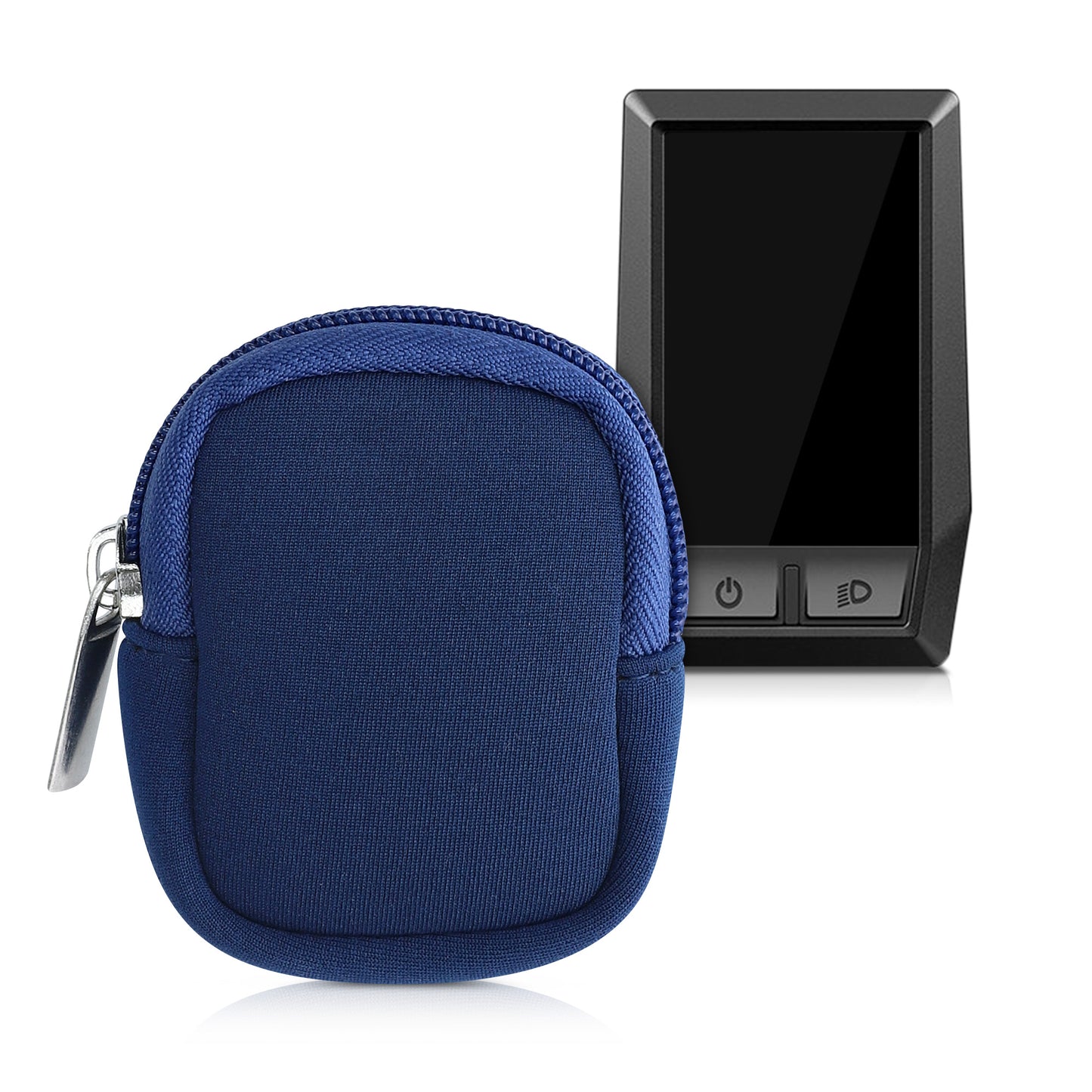 kwmobile Tasche kompatibel mit Bosch Kiox / Kiox 300 - E-Bike Computer Neopren Hülle - Schutztasche Dunkelblau Dunkelblau  