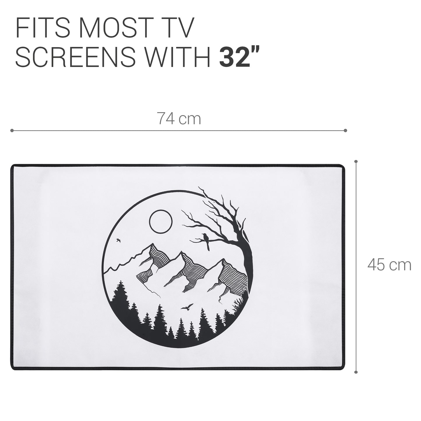 kwmobile 32" TV Cover Indoor Television Cover Screen Protector Cover TV Screen Dust Cover TV Cover