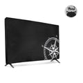 kwmobile 43" TV Hülle - Indoor Fernseher Bildschirmschutz Abdeckung - TV Bildschirm Staubschutzhülle - Katze Meow Grau Schwarz Grau  [dsg08]