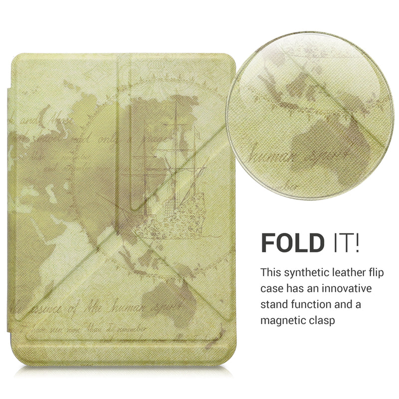 kwmobile Case Compatible with Kobo Nia - Faux Leather Cover - eReader Cover Case