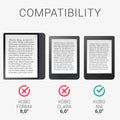 kwmobile Case Compatible with Kobo Nia - Faux Leather Cover - eReader Cover Case