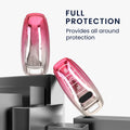 kwmobile Car Key Cover Compatible with Audi A6 A7 A8 Q7 Q8 3-Button Keyless Car Key - Silicone Cover