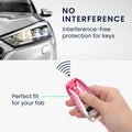 kwmobile Car Key Cover Compatible with Audi A6 A7 A8 Q7 Q8 3-Button Keyless Car Key - Silicone Cover