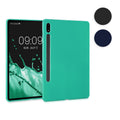 kwmobile Schutzhülle kompatibel mit Samsung Galaxy Tab S8 / Galaxy Tab S7 - Hülle Silikon - Tablet Cover Case Schwarz matt Schwarz matt  