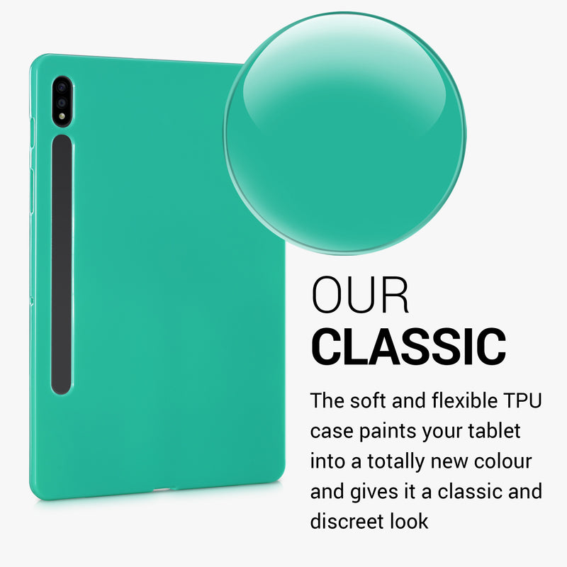 kwmobile Protective Case Compatible with Samsung Galaxy Tab S10/S9FE/S9/S8/S7 - Silicone Case - Tablet Cover