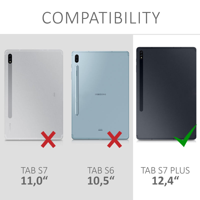 2x Screen Protector compatible with Samsung Galaxy Tab S7 Plus / Tab S7 FE