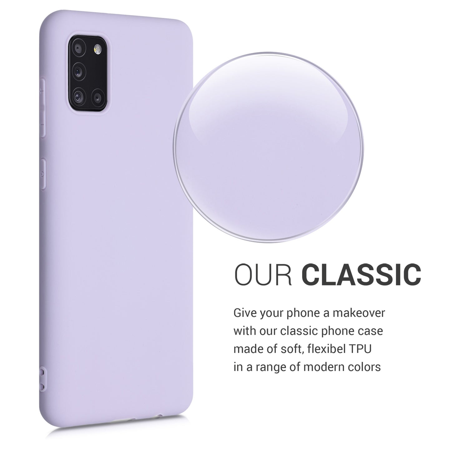 kwmobile Phone Case for Samsung Galaxy A31 Case Wireless Charging Protective Cover
